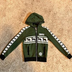 Gently loved L.A.M.B. Green, Black and White Hoodie